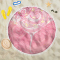 Breast Cancer Awareness Maori Aotearoa Beach Blanket Manta Ray - Pink Glaze - Aussie Hoodie