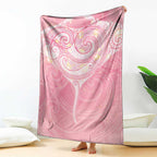 Breast Cancer Awareness Maori Aotearoa Blanket Manta Ray - Pink Glaze - Aussie Hoodie
