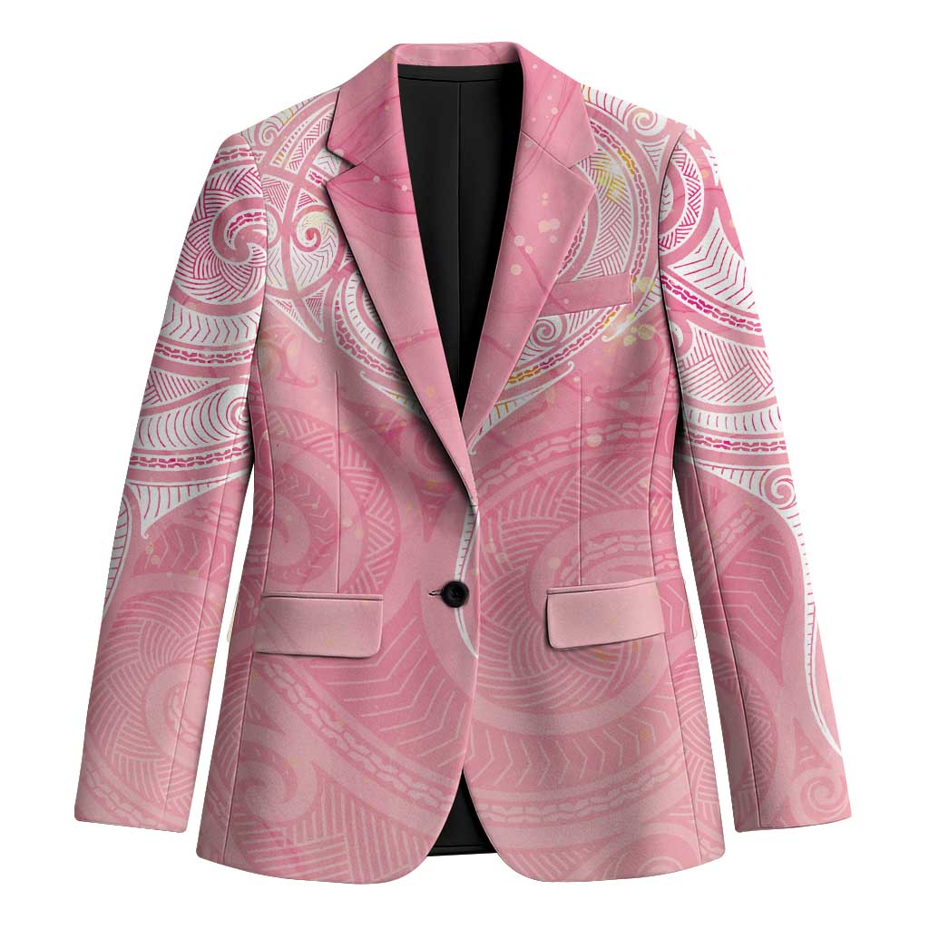 Breast Cancer Awareness Maori Aotearoa Blazer Manta Ray - Pink Glaze - Aussie Hoodie