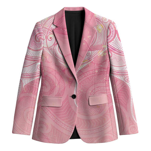 Breast Cancer Awareness Maori Aotearoa Blazer Manta Ray - Pink Glaze - Aussie Hoodie