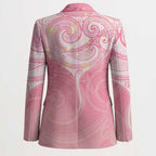 Breast Cancer Awareness Maori Aotearoa Blazer Manta Ray - Pink Glaze - Aussie Hoodie