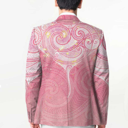 Breast Cancer Awareness Maori Aotearoa Blazer Manta Ray - Pink Glaze - Aussie Hoodie