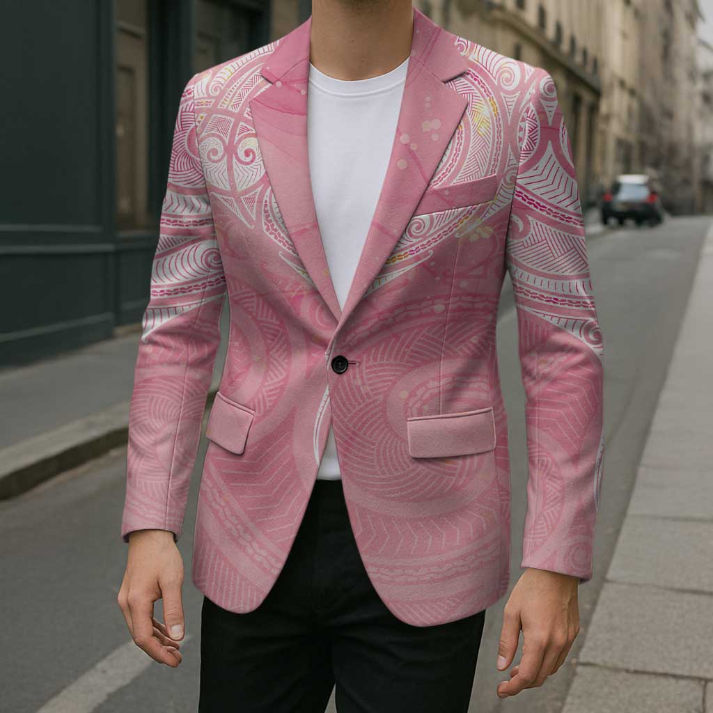 Breast Cancer Awareness Maori Aotearoa Blazer Manta Ray - Pink Glaze - Aussie Hoodie