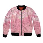 Breast Cancer Awareness Maori Aotearoa Bomber Jacket Manta Ray - Pink Glaze - Aussie Hoodie