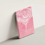 Breast Cancer Awareness Maori Aotearoa Canvas Wall Art Manta Ray - Pink Glaze - Aussie Hoodie