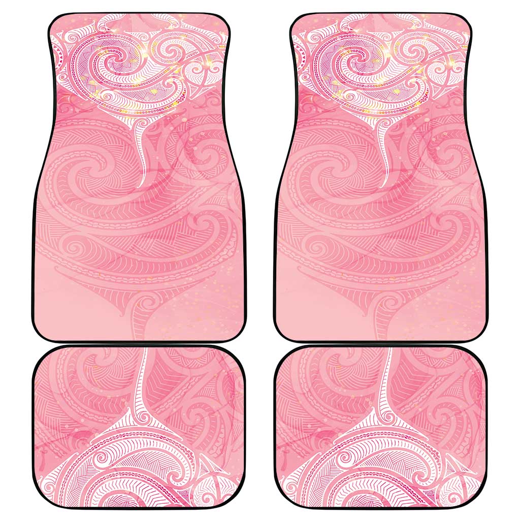 Breast Cancer Awareness Maori Aotearoa Car Mats Manta Ray - Pink Glaze - Aussie Hoodie