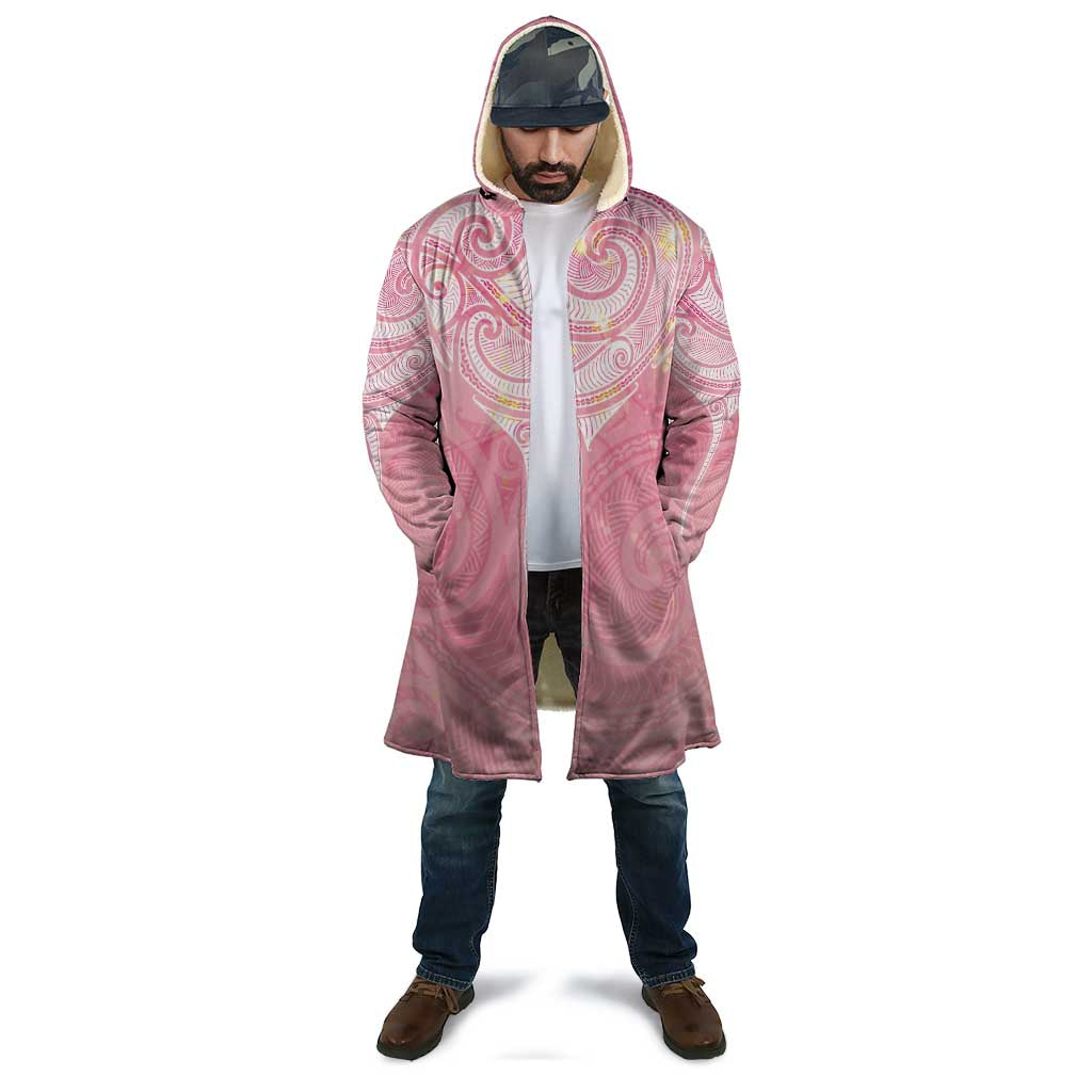 Breast Cancer Awareness Maori Aotearoa Cloak Manta Ray - Pink Glaze - Aussie Hoodie