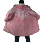 Breast Cancer Awareness Maori Aotearoa Cloak Manta Ray - Pink Glaze - Aussie Hoodie