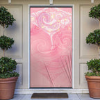 Breast Cancer Awareness Maori Aotearoa Door Cover Manta Ray - Pink Glaze - Aussie Hoodie