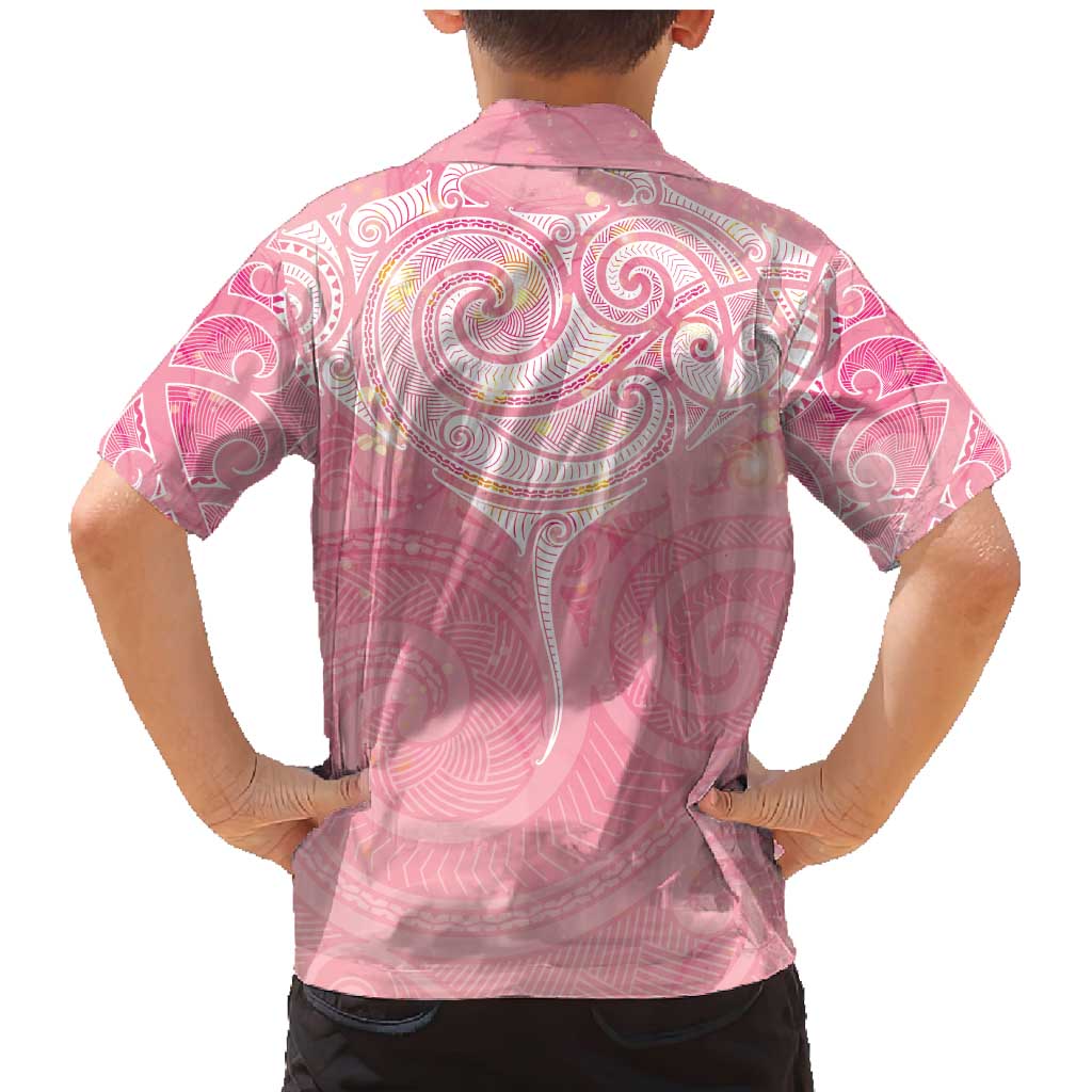 Breast Cancer Awareness Maori Aotearoa Family Matching Mermaid Dress and Hawaiian Shirt Manta Ray - Pink Glaze - Aussie Hoodie