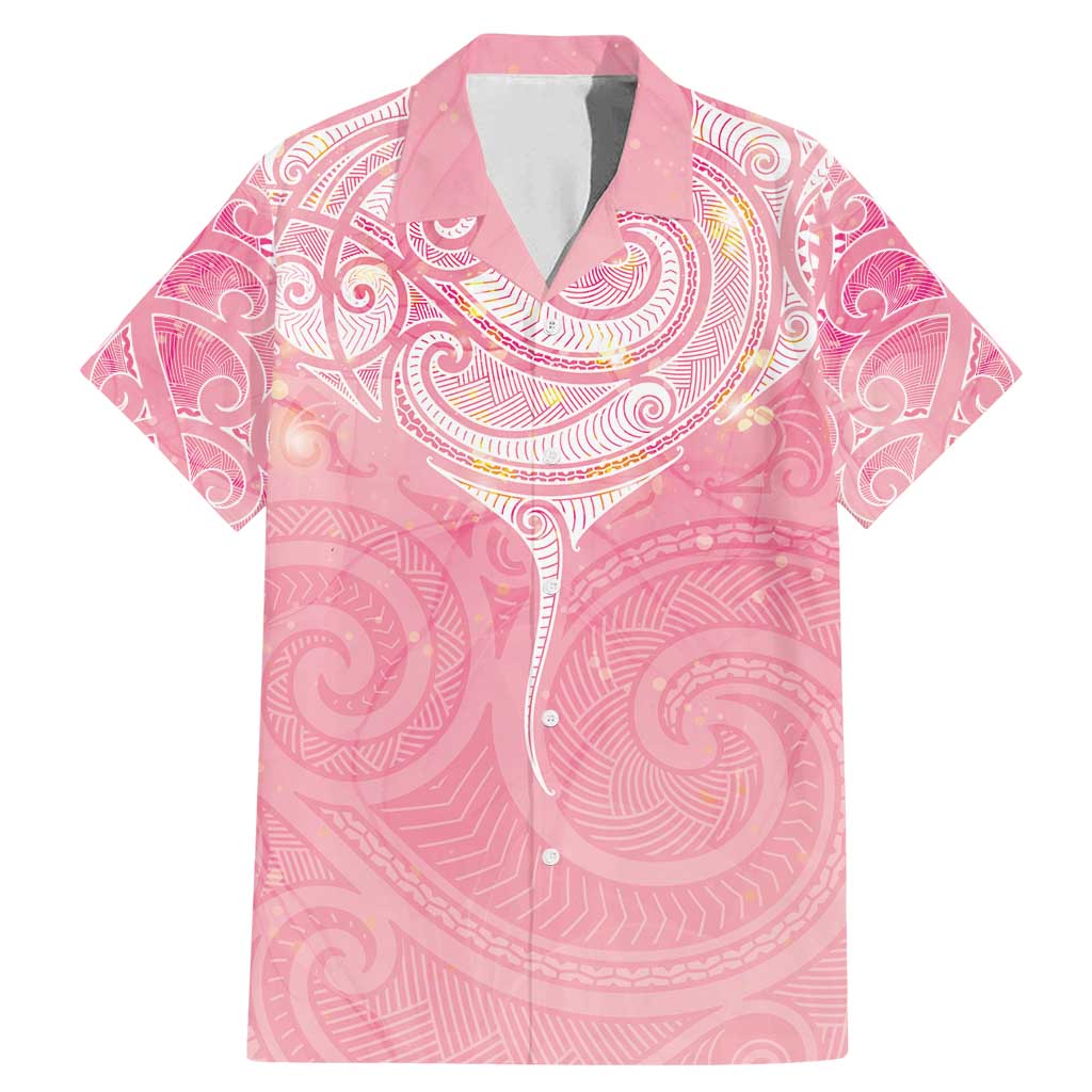 Breast Cancer Awareness Maori Aotearoa Family Matching Mermaid Dress and Hawaiian Shirt Manta Ray - Pink Glaze - Aussie Hoodie
