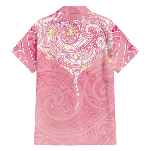 Breast Cancer Awareness Maori Aotearoa Family Matching Mermaid Dress and Hawaiian Shirt Manta Ray - Pink Glaze - Aussie Hoodie