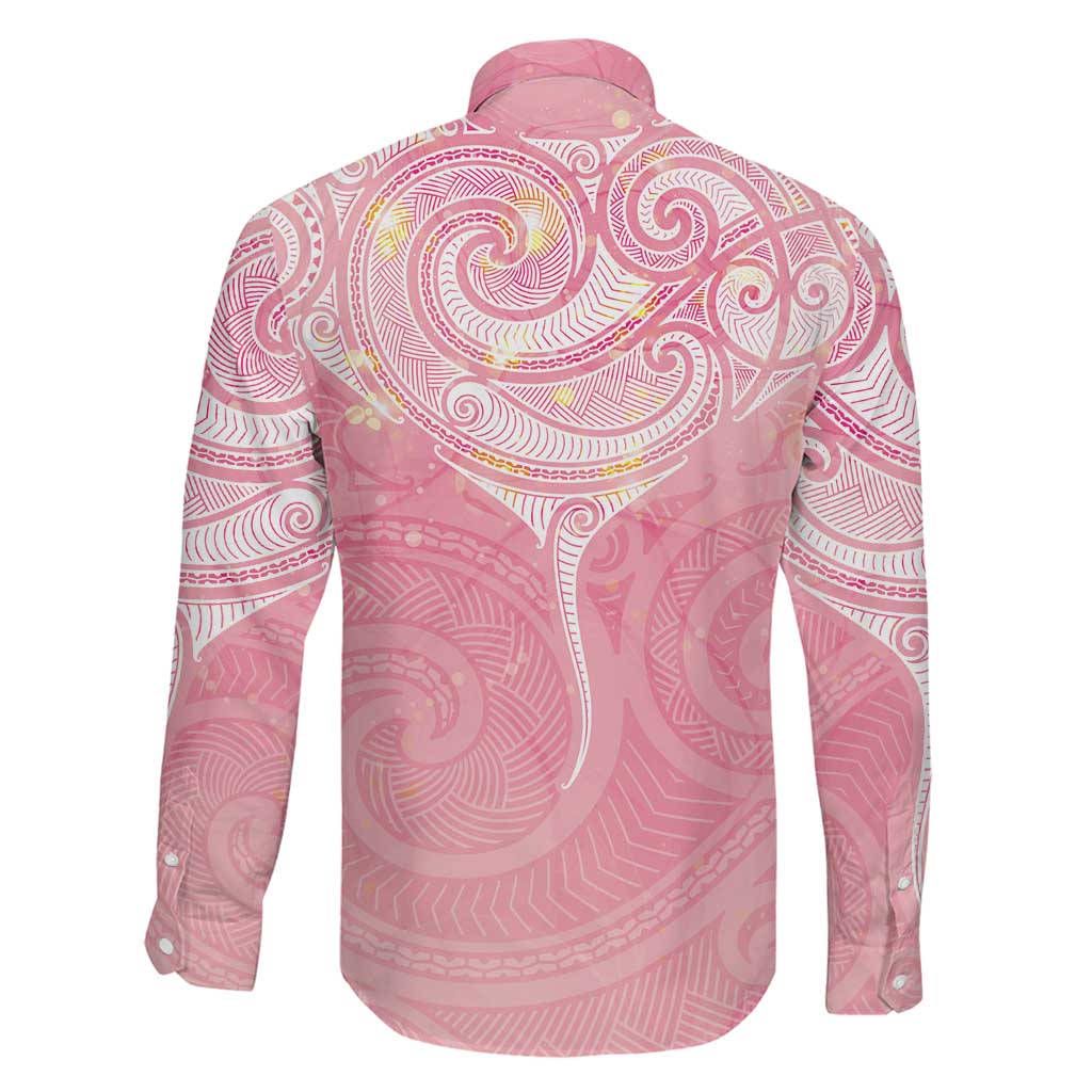 Breast Cancer Awareness Maori Aotearoa Family Matching Mermaid Dress and Hawaiian Shirt Manta Ray - Pink Glaze - Aussie Hoodie