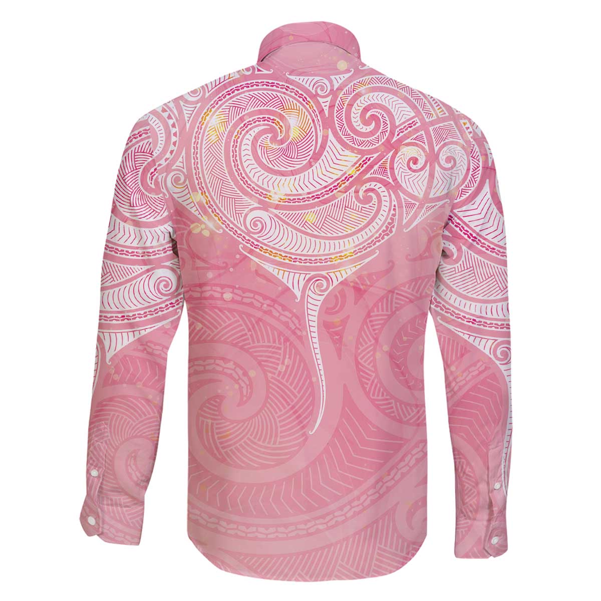 Breast Cancer Awareness Maori Aotearoa Family Matching Off The Shoulder Long Sleeve Dress and Hawaiian Shirt Manta Ray - Pink Glaze - Aussie Hoodie