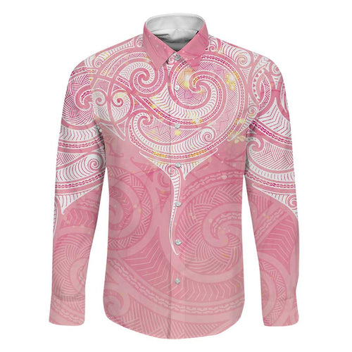 Breast Cancer Awareness Maori Aotearoa Family Matching Puletasi and Hawaiian Shirt Manta Ray - Pink Glaze - Aussie Hoodie