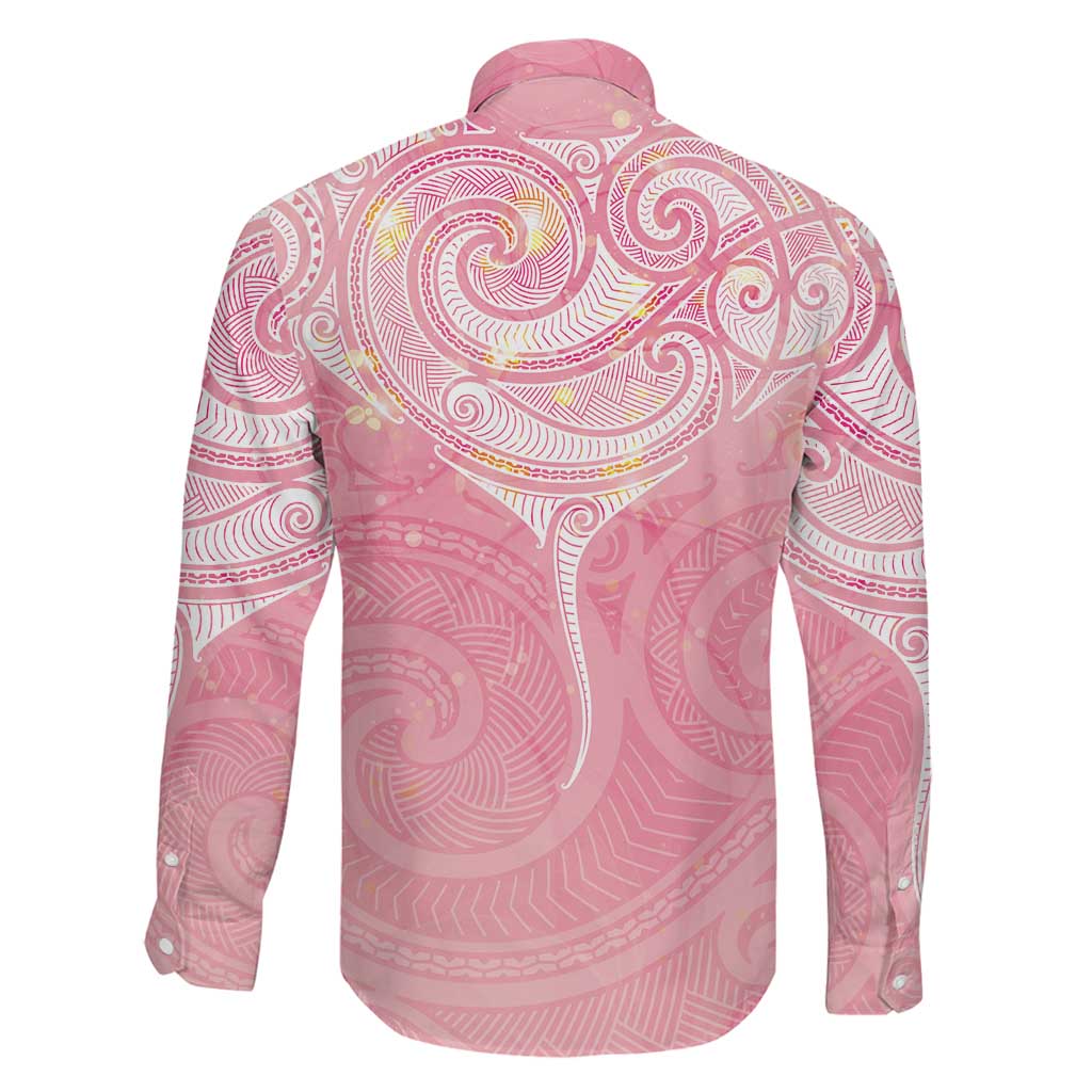 Breast Cancer Awareness Maori Aotearoa Family Matching Puletasi and Hawaiian Shirt Manta Ray - Pink Glaze - Aussie Hoodie