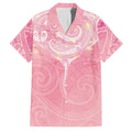 Breast Cancer Awareness Maori Aotearoa Family Matching Summer Maxi Dress and Hawaiian Shirt Manta Ray - Pink Glaze - Aussie Hoodie