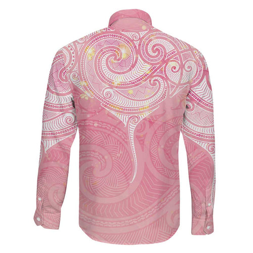 Breast Cancer Awareness Maori Aotearoa Family Matching Summer Maxi Dress and Hawaiian Shirt Manta Ray - Pink Glaze - Aussie Hoodie