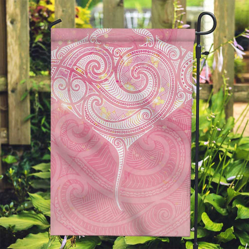 Breast Cancer Awareness Maori Aotearoa Garden Flag Manta Ray - Pink Glaze - Aussie Hoodie