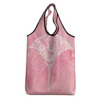 Breast Cancer Awareness Maori Aotearoa Grocery Bag Manta Ray - Pink Glaze - Aussie Hoodie