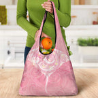 Breast Cancer Awareness Maori Aotearoa Grocery Bag Manta Ray - Pink Glaze - Aussie Hoodie