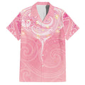 Breast Cancer Awareness Maori Aotearoa Hawaiian Shirt Manta Ray - Pink Glaze - Aussie Hoodie