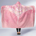 Breast Cancer Awareness Maori Aotearoa Hooded Blanket Manta Ray - Pink Glaze - Aussie Hoodie