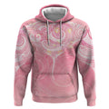 Breast Cancer Awareness Maori Aotearoa Hoodie Manta Ray - Pink Glaze - Aussie Hoodie