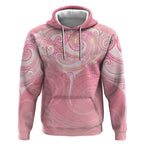 Breast Cancer Awareness Maori Aotearoa Hoodie Manta Ray - Pink Glaze - Aussie Hoodie