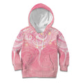 Breast Cancer Awareness Maori Aotearoa Kid Hoodie Manta Ray - Pink Glaze - Aussie Hoodie
