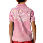 Breast Cancer Awareness Maori Aotearoa Kid Polo Shirt Manta Ray - Pink Glaze - Aussie Hoodie