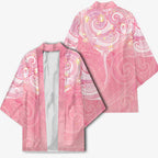 Breast Cancer Awareness Maori Aotearoa Kimono Manta Ray - Pink Glaze - Aussie Hoodie