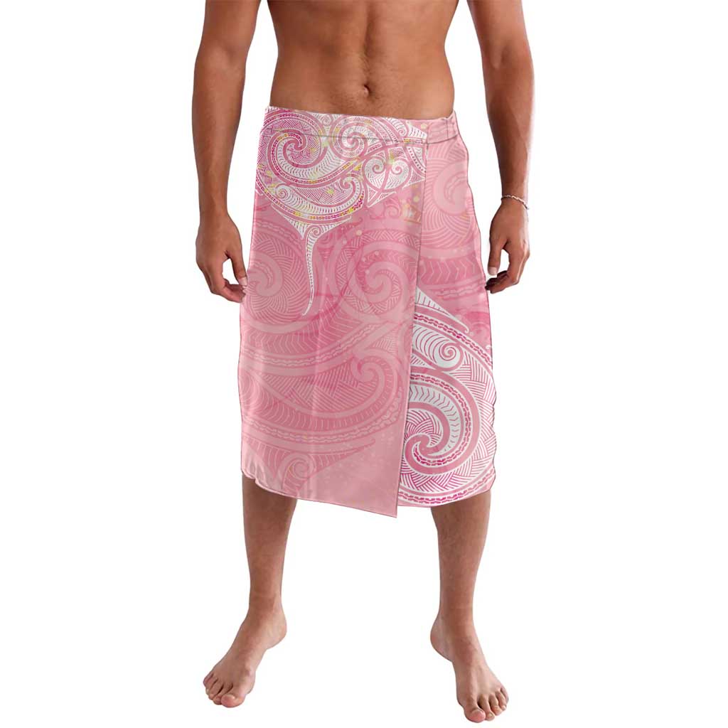 Breast Cancer Awareness Maori Aotearoa Lavalava Manta Ray - Pink Glaze - Aussie Hoodie