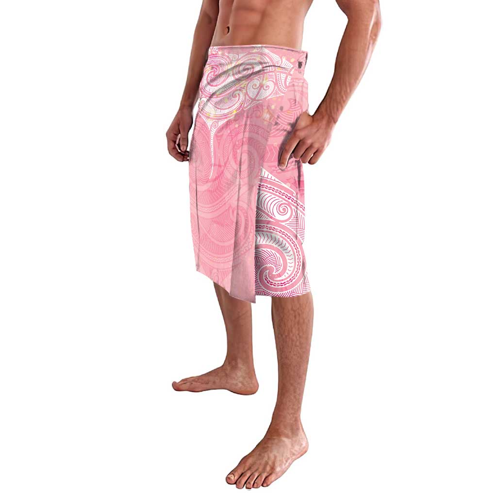 Breast Cancer Awareness Maori Aotearoa Lavalava Manta Ray - Pink Glaze - Aussie Hoodie