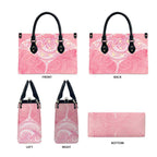 Breast Cancer Awareness Maori Aotearoa Leather Bag Manta Ray - Pink Glaze - Aussie Hoodie
