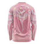 Breast Cancer Awareness Maori Aotearoa Long Sleeve Shirt Manta Ray - Pink Glaze - Aussie Hoodie