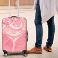Breast Cancer Awareness Maori Aotearoa Luggage Cover Manta Ray - Pink Glaze - Aussie Hoodie