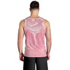 Breast Cancer Awareness Maori Aotearoa Men Tank Top Manta Ray - Pink Glaze - Aussie Hoodie