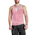 Breast Cancer Awareness Maori Aotearoa Men Tank Top Manta Ray - Pink Glaze - Aussie Hoodie