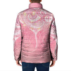 Breast Cancer Awareness Maori Aotearoa Padded Jacket Manta Ray - Pink Glaze - Aussie Hoodie