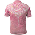 Breast Cancer Awareness Maori Aotearoa Polo Shirt Manta Ray - Pink Glaze - Aussie Hoodie