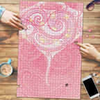 Breast Cancer Awareness Maori Aotearoa Puzzle Manta Ray - Pink Glaze - Aussie Hoodie