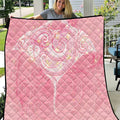 Breast Cancer Awareness Maori Aotearoa Quilt Manta Ray - Pink Glaze - Aussie Hoodie