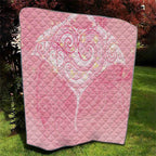 Breast Cancer Awareness Maori Aotearoa Quilt Manta Ray - Pink Glaze - Aussie Hoodie