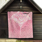 Breast Cancer Awareness Maori Aotearoa Quilt Manta Ray - Pink Glaze - Aussie Hoodie