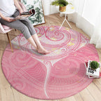 Breast Cancer Awareness Maori Aotearoa Round Carpet Manta Ray - Pink Glaze - Aussie Hoodie
