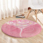 Breast Cancer Awareness Maori Aotearoa Round Carpet Manta Ray - Pink Glaze - Aussie Hoodie