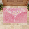 Breast Cancer Awareness Maori Aotearoa Rubber Doormat Manta Ray - Pink Glaze - Aussie Hoodie