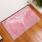 Breast Cancer Awareness Maori Aotearoa Rubber Doormat Manta Ray - Pink Glaze - Aussie Hoodie