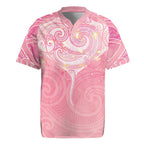 Breast Cancer Awareness Maori Aotearoa Rugby Jersey Manta Ray - Pink Glaze - Aussie Hoodie